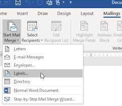 barcode labels in ms word mail merge