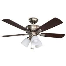 The 7 best ceiling fans for silent, powerful airflow. Hampton Bay Vaurgas 44 In Led Indoor Brushed Nickel Ceiling Fan With Light Kit 68144 The Home Depot Brushed Nickel Ceiling Fan Ceiling Fan With Light Ceiling Fan