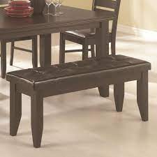 These rustic dining table benches are made from recycled timber and they look great in any modern setting. Coaster Dalila Contemporary Dining Bench With Tufted Upholstered Seat A1 Furniture Mattress Dining Benches