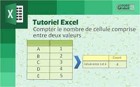 Excel : comment compter le nombre de cellule comprise entre deux valeurs -  Tutoriel Excel