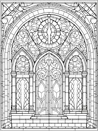 Stained Glass Window Coloring Pages