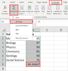 how to use autosum in microsoft excel