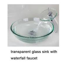 Round Bathroom Tempered Glass Basin Set