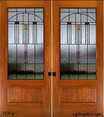 Pocket Door Solid Wood With Stain Glass