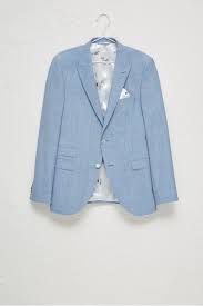 Sky Blue Marl Suit Jacket