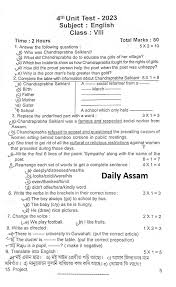 annual exam question paper 2023 years