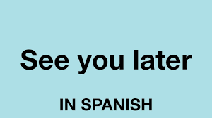 how to say see you later in spanish