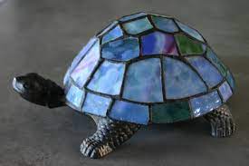 stained glass turtle lamp lighting