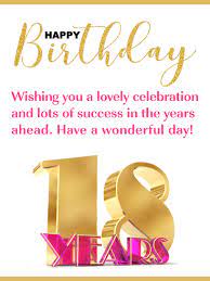 When a special guy is becoming a man, you need an 18th birthday message that captures exactly what he means to you. Wishing You Success Happy 18th Birthday Card Birthday Greeting Cards By Davia