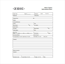 Customer Contact Sheet Form Lovely Sample Resume Template Effortless