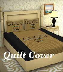 woolen printed double bed quilt cover