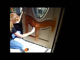 Staining Fiberglass Door And Wood