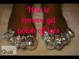 how to remove gel polish from toes at