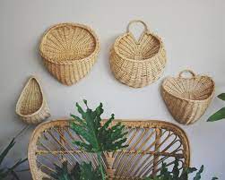 Woven Basket Wall Planter Hanging