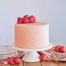 Homemade Strawberry Shortcake Birthday Cake gambar png