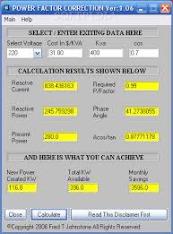 Download Power Factor Correction Calculator 1 06