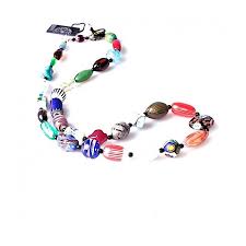 Vintage Glass Multicolor Beads Necklace