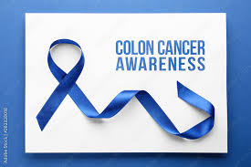 card with words colon cancer awareness