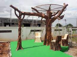 Cement Realistic Garden Tree Sculpture