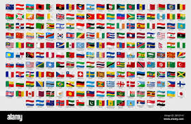 countries flag banners vector set
