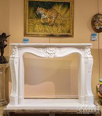 Clean French Marble Fireplace Mantel