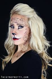 easy kitty cat or leopard makeup