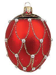 Mini Red Pearl Egg Faberge Inspired
