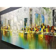 Oil Painting Canvas Big Cityscape Oil