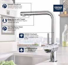 pull out kitchen faucet dual spray