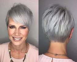 Once dry, mist the hair with davines no gas hairspray and comb. Short Hairstyle Grey Hair 9 Fashion And Women