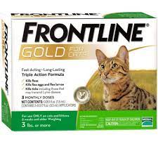 Frontline Gold for Cats 3lbs or More Green