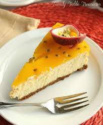 Passion Fruit Mango Cheesecake gambar png