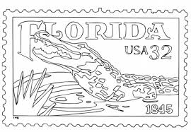 Keep your kids busy doing something fun and creative by printing out free coloring pages. Mr Nussbaum Florida Statehood United States Postage Stamp Coloring Page