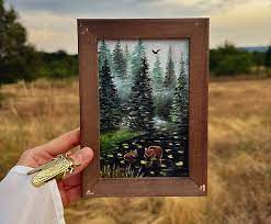Forest Landscape Mini Painting With