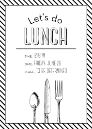 Simple But Elegant Lunch Invitation Made By Me Lunch Invitation