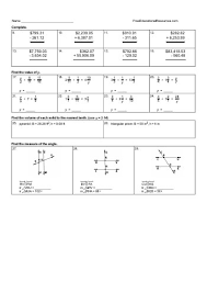 Pre Algebra Math Review Worksheets