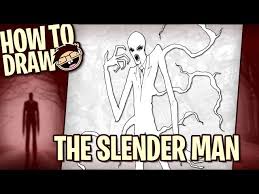 how to draw the slender man