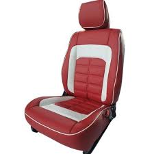 White Pu Leather Car Seat Cover