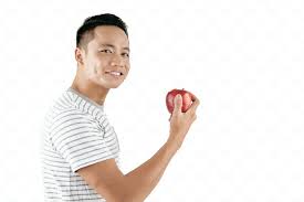 Free graphics for commercial use, no attribution required. Happy Man Eating Apple Stock Photos Motion Array