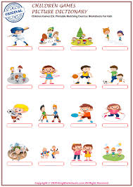 children games esl printable picture