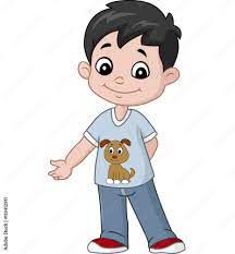 happy little boy cartoon stock vector
