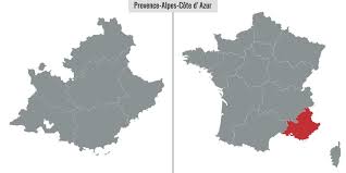 map region of provence alpes cote d