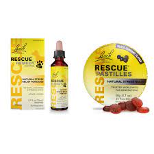 Amazon.com : RESCUE Bach Remedy PET Dropper 20mL & SCUE PASTILLES, Black  Currant Flavor, Natural Stress Relief Lozenges, Homeopathic Flower Essence,  Vegetarian, Gluten and Sugar-Free, 35 Count : Pet Supplies