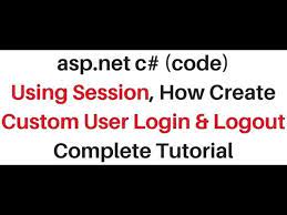 asp net session user login logout c