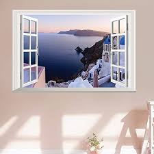 home find fake window wall stickers