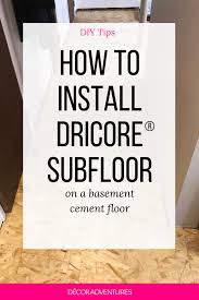 How To Install Dricore Subfloor In A