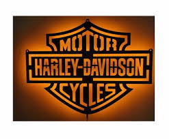 Harley Davidson Wall Art Lighted