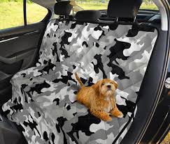 Camo Dog Hammock Back Seat Cover For
