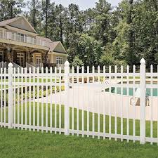 White Vinyl Spaced Picket Fence Panel
