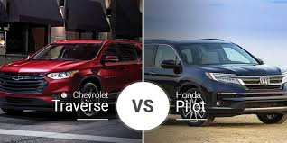 Chevy Traverse Vs Honda Pilot Three Row Crossover Competition